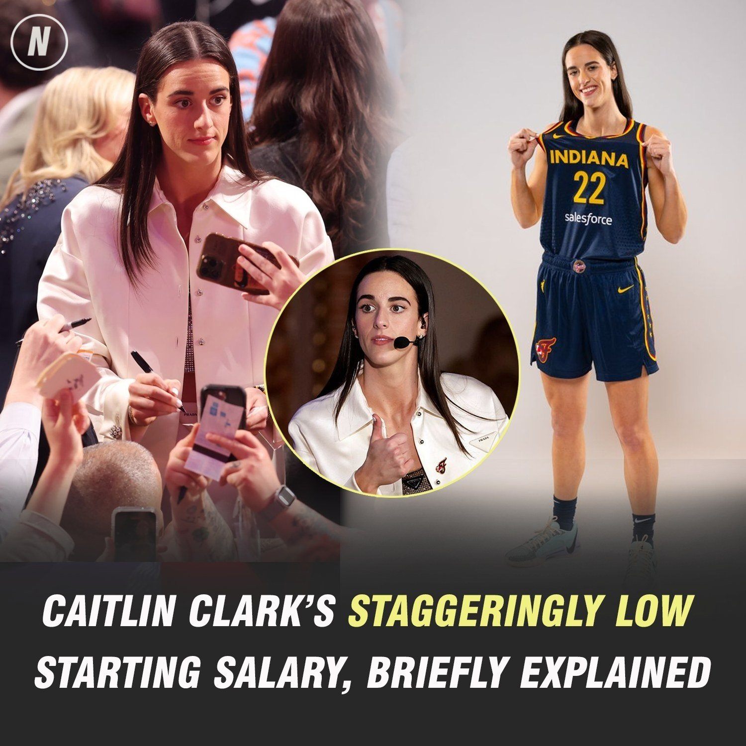 Caitlin Clark’s staggeringly low starting salary, briefly explained.