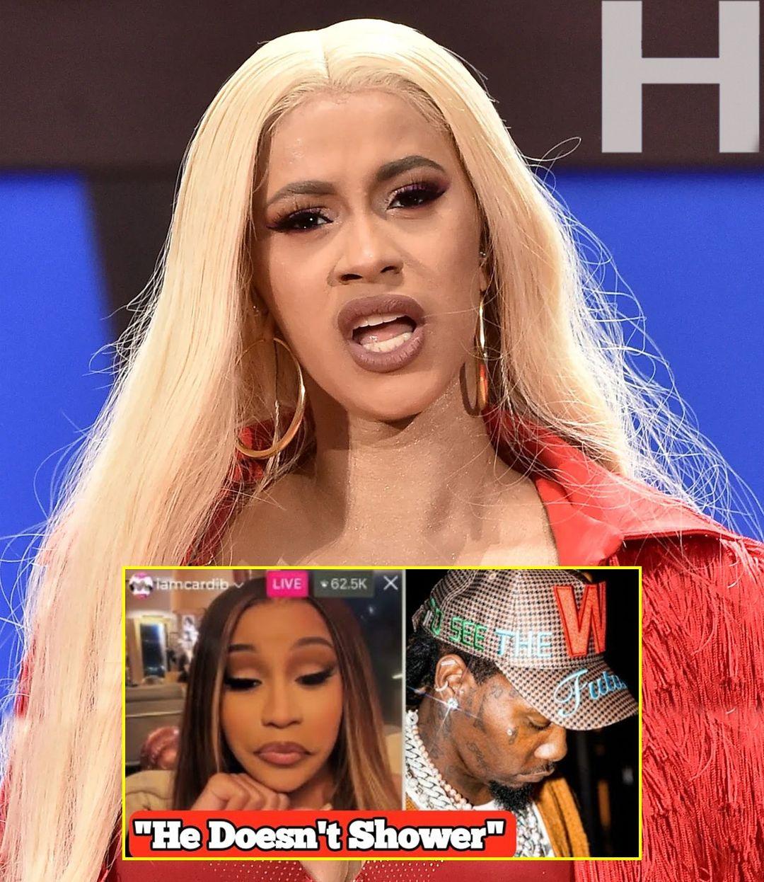 Cardi B Calls Out Offset On Instagram Live For Having A Disgusting Personal Hygiene.