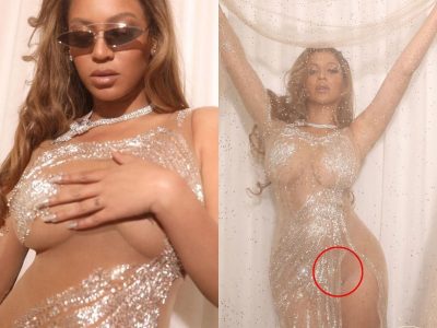 Beyonce caused a 'storm' on the internet with her transparent dress