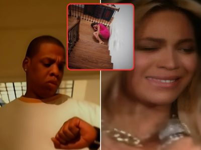 Important! 🛑Video from 1 week ago leaked showing Jay-Z pushing Blue I vy from the stairs while fig*ting with Beyonce