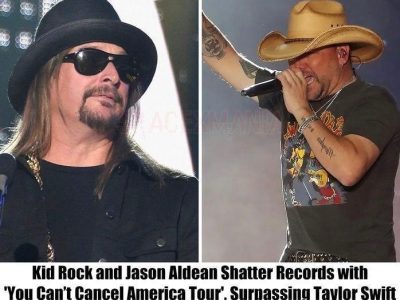 Breaking: Kid Rock and Jason Aldean Shatter Records with ‘You Can’t Cancel America Tour’, Surpassing Taylor Swift.