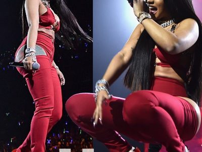 Peep show! Cardi B flashes flesh in jaw-dropping cutaway outfit onstage at TIDAL X: Brooklyn.