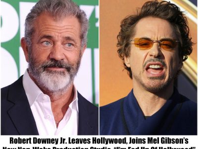 Breaking: Robert Downey Jr. Interested in Collaborating with Mel Gibson’s Non-Woke Production Studio.