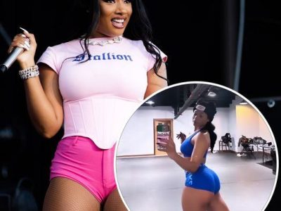 Shortly before embarking on her Hot Girl Summer Tour, Megan Thee Stallion shares a workout selfie, showcasing her curvaceous figure in form-fitting gym attire.