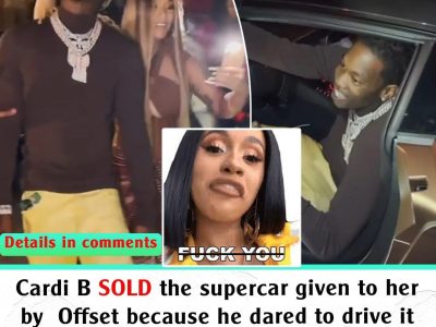 Cardi B sold the supercar given to her by her ex-husband because Offset dared to drive it to take her new lover on a date.