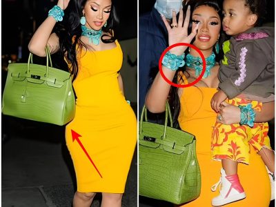 $12,000 Gifts and Sweet Moments: Cardi B Steps Out for Dinner to Celebrate Mother's Day with Her Son Wave in a Stunning Skintight Orange Midi Dress